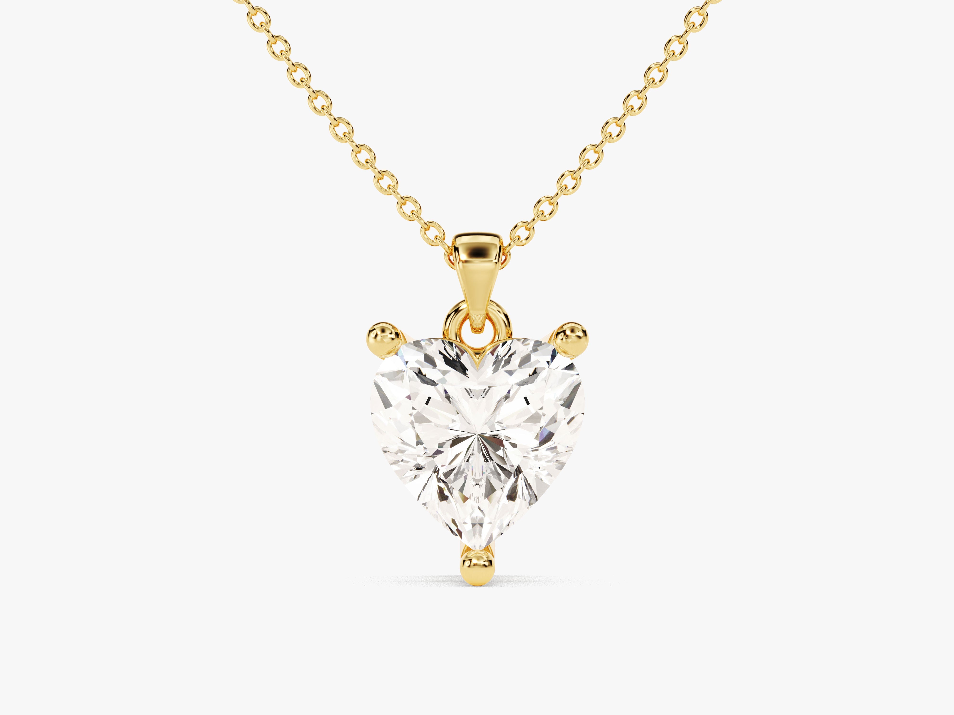Gold heart diamond necklace from jewelry company