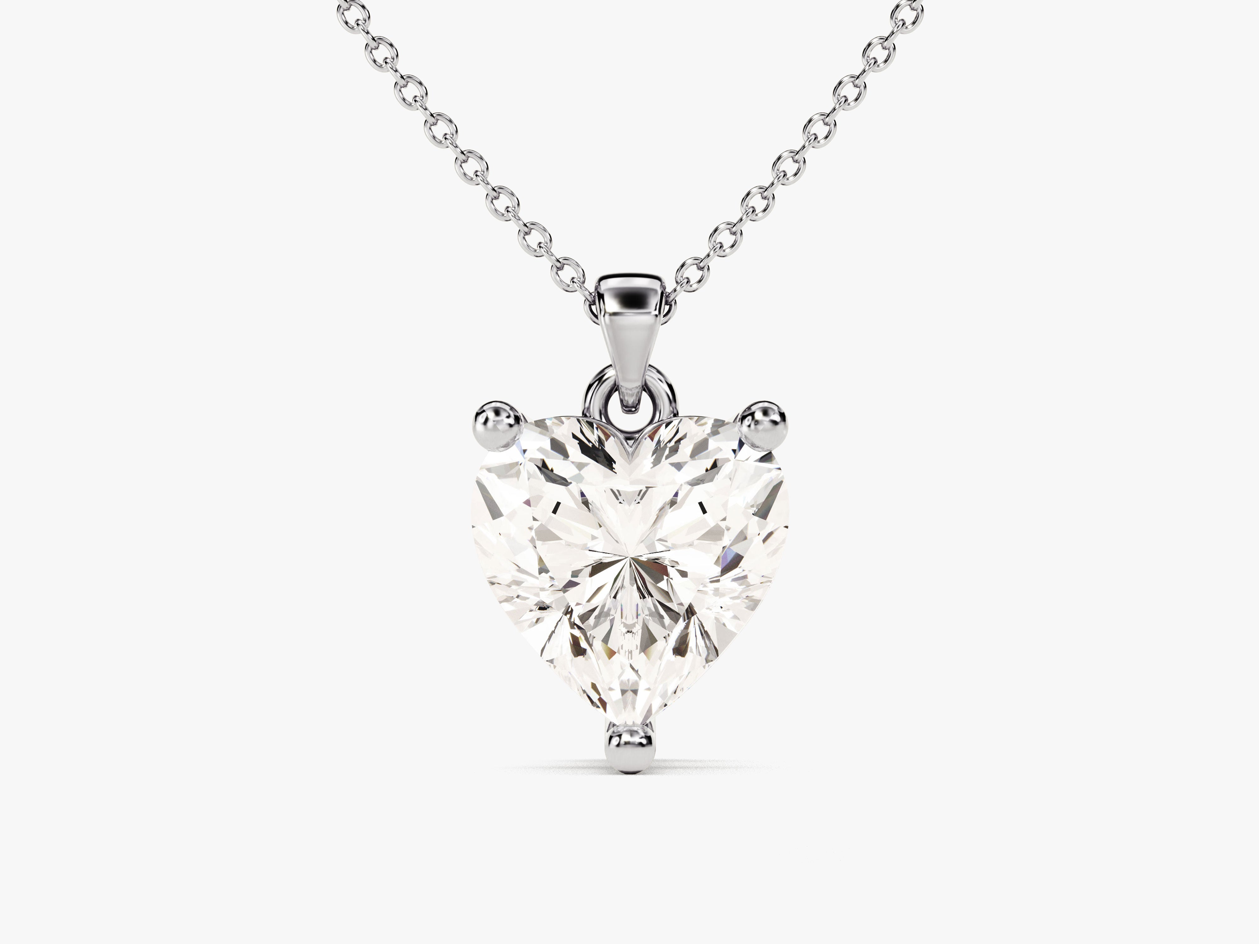 Heart-shaped diamond pendant necklace from jewelry company