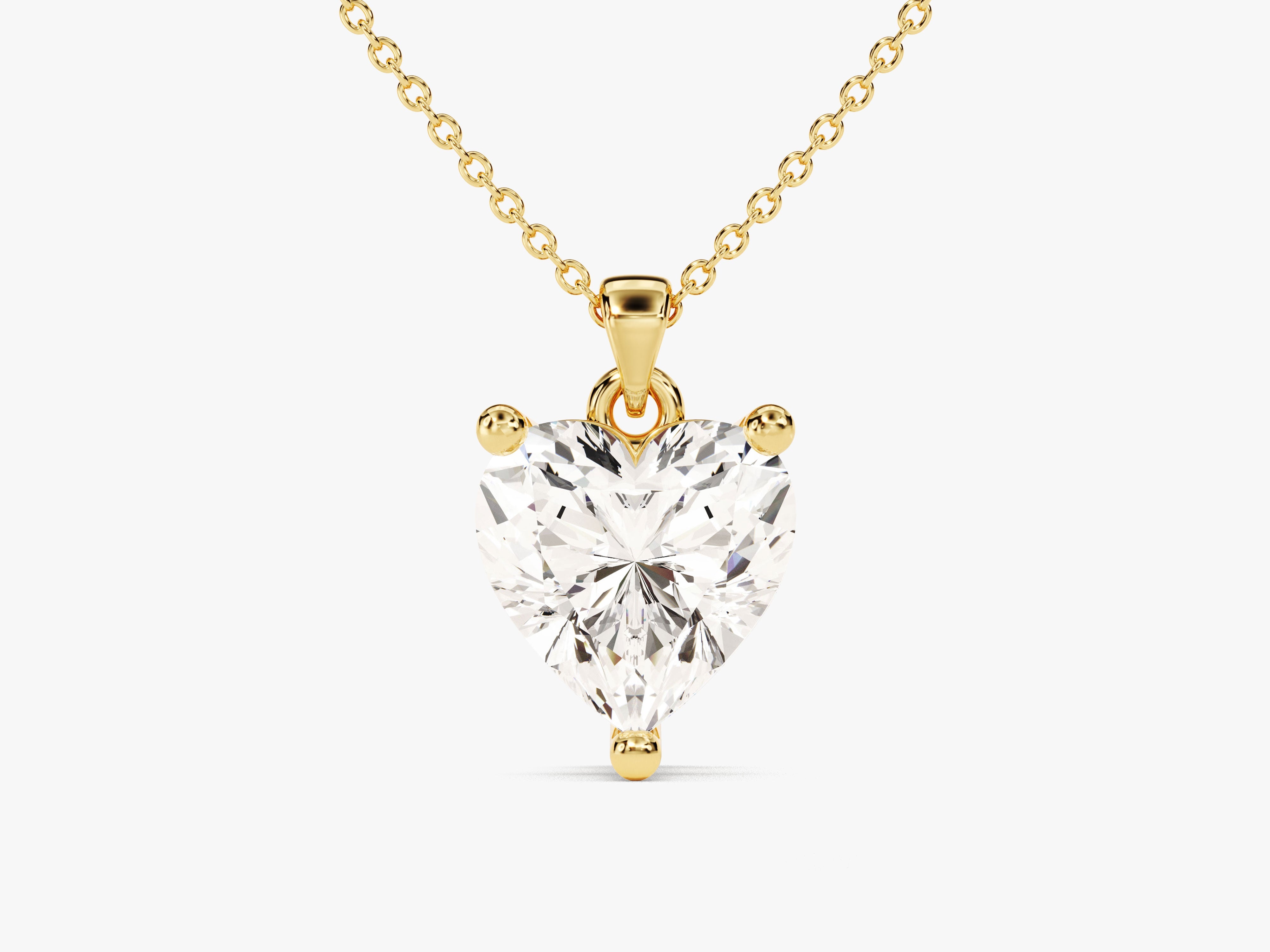 Gold heart diamond pendant necklace for jewelry lovers