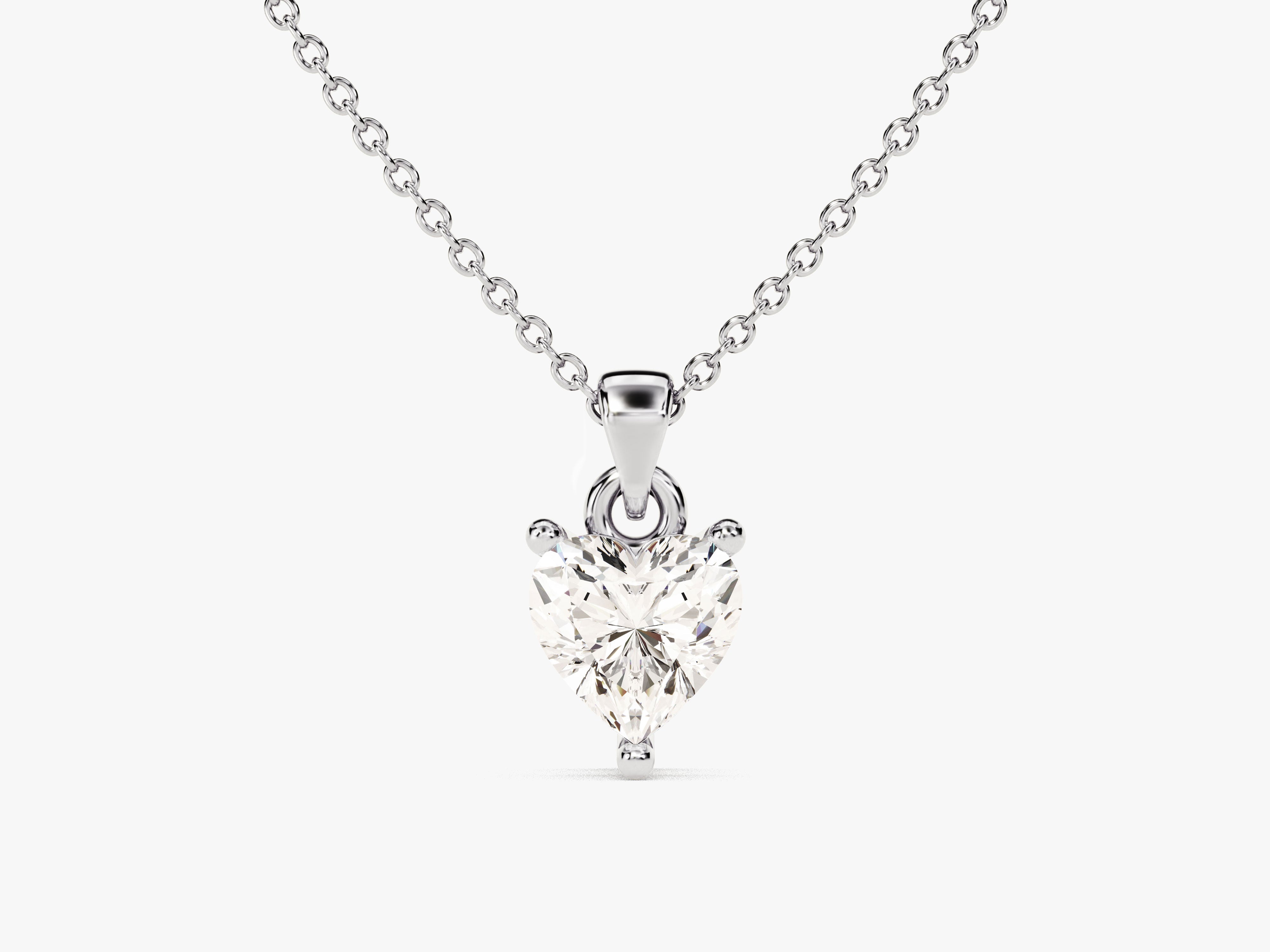 Diamond heart pendant necklace, fine jewelry, elegant, romantic, luxury