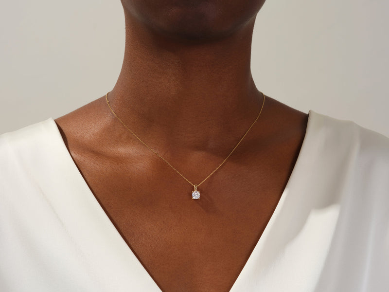Cushion Cut Solitaire Pendant (1.00 CT)