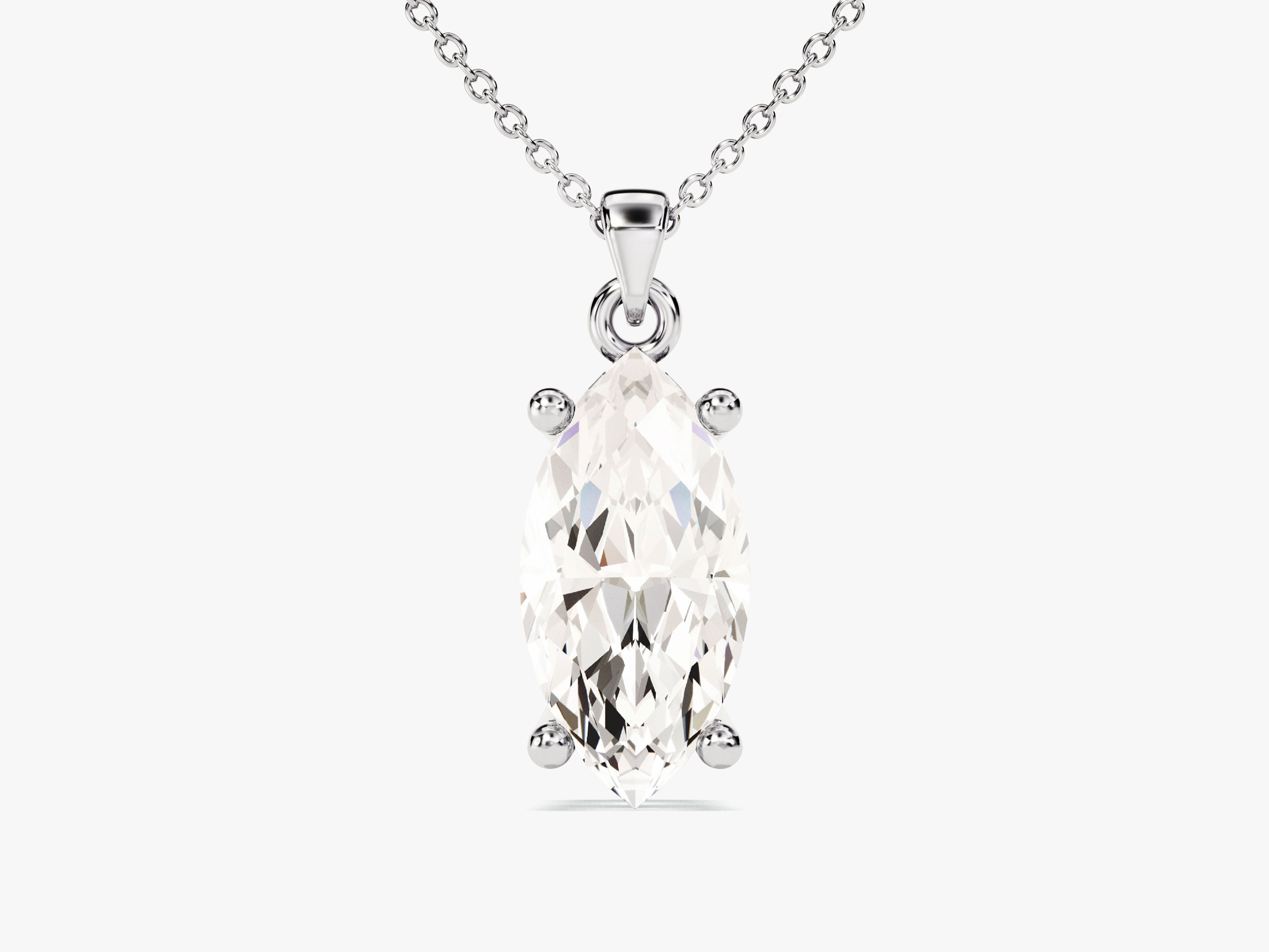 Marquise diamond pendant necklace, fine jewelry, luxury gift