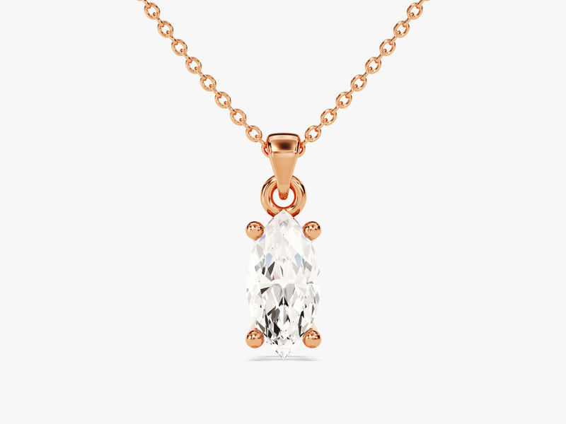 Marquise Cut Solitaire Pendant (0.50 CT)