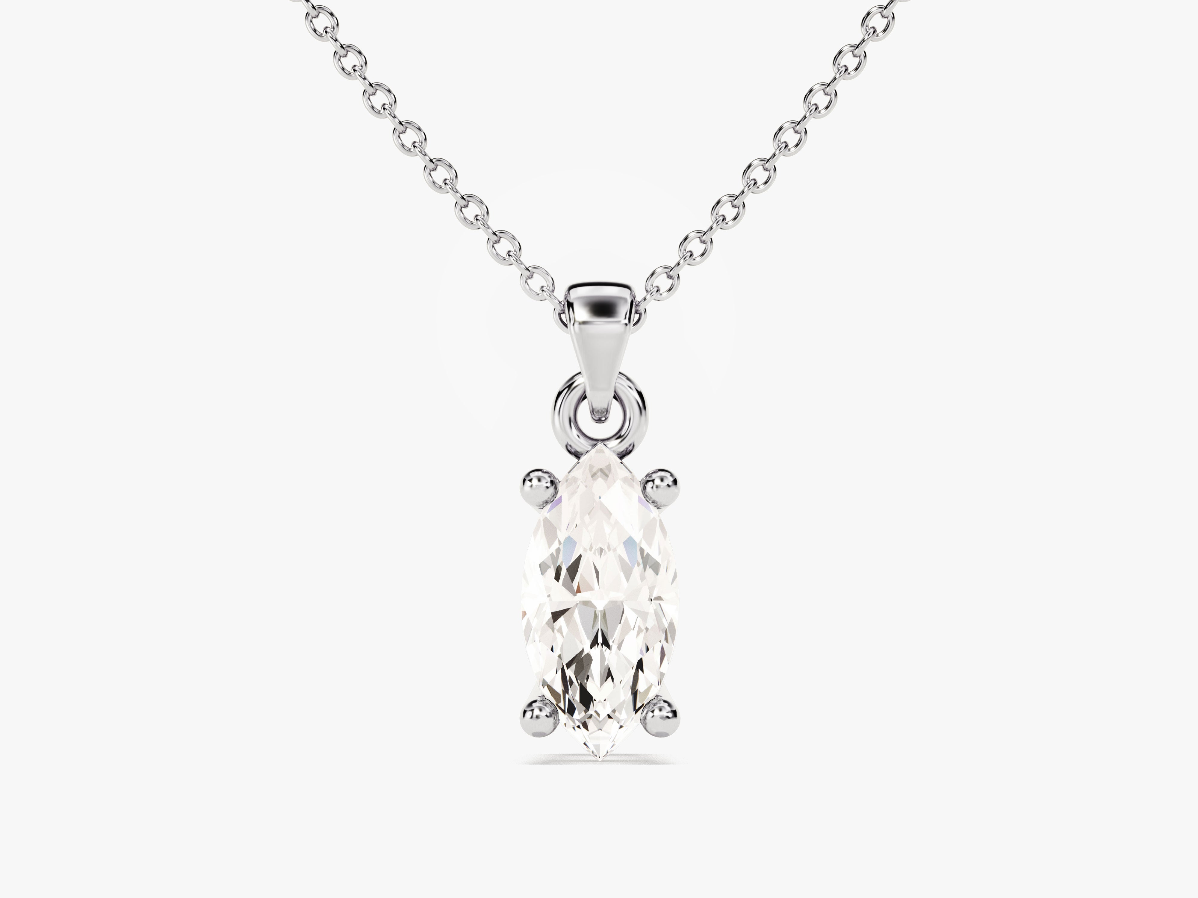 Marquise diamond pendant necklace from jewelry firm