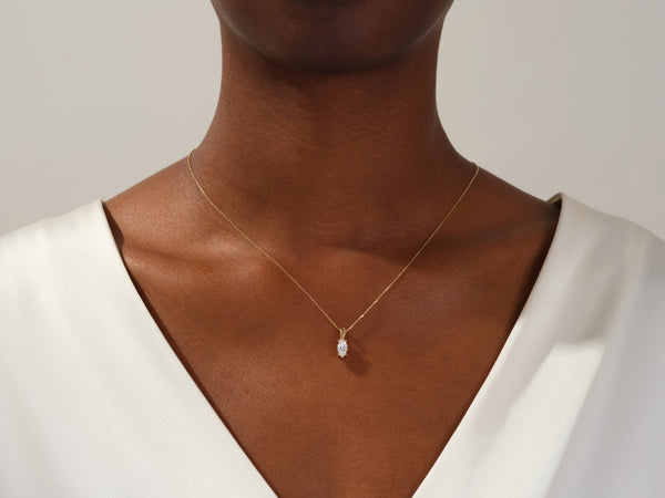 Marquise Cut Solitaire Pendant (0.50 CT)