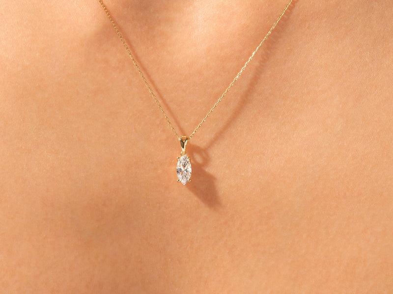 Marquise Cut Solitaire Pendant (1.00 CT)