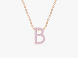 Alexandrite Letter Necklace in 14k Solid Gold