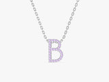 Alexandrite Letter Necklace in 14k Solid Gold