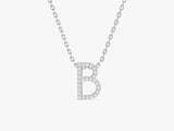Diamond Birthstone Letter Necklace in 14k Solid Gold