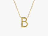 Peridot Letter Necklace in 14k Solid Gold