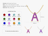 Birthstone Letter Necklace