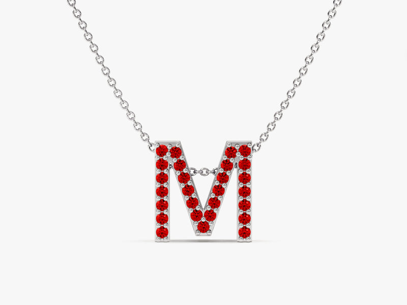 Birthstone Letter Necklace