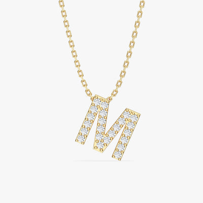 Birthstone Initial Letter Necklace