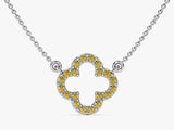 Peridot Clover Necklace in 14k Solid Gold