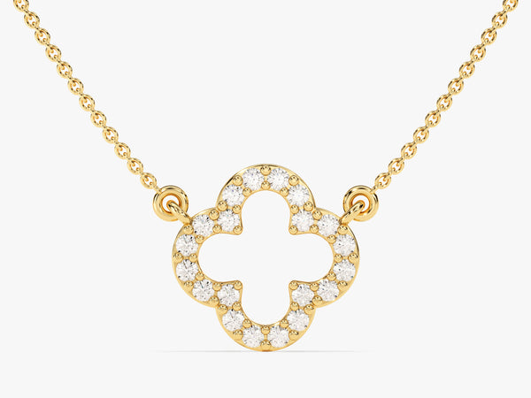 Lucky Clover Diamond Pendant Necklace