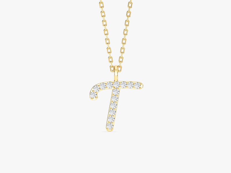 Cursive Initial Letter Necklace