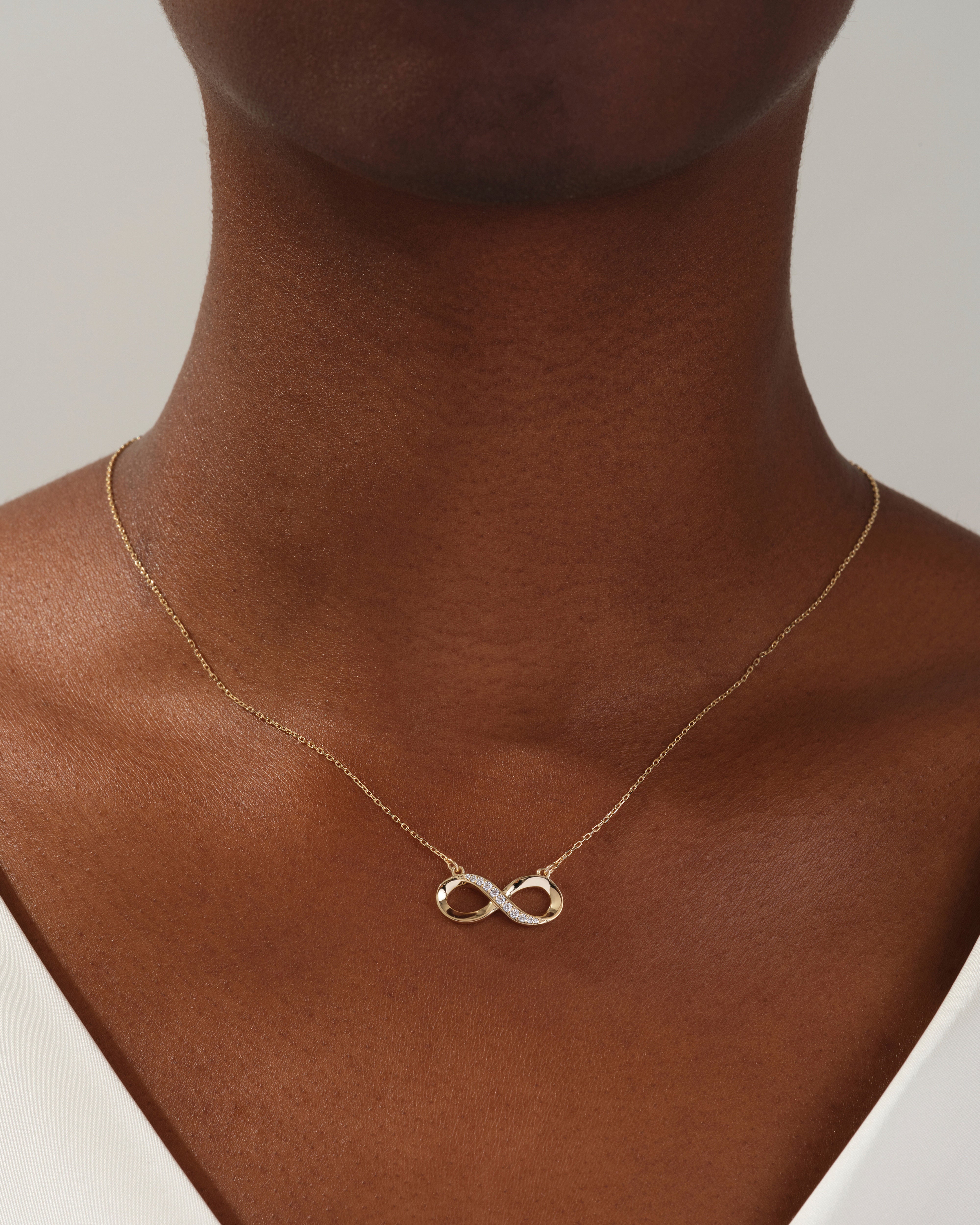 Pave Set Infinity Necklace (0.11 CT)