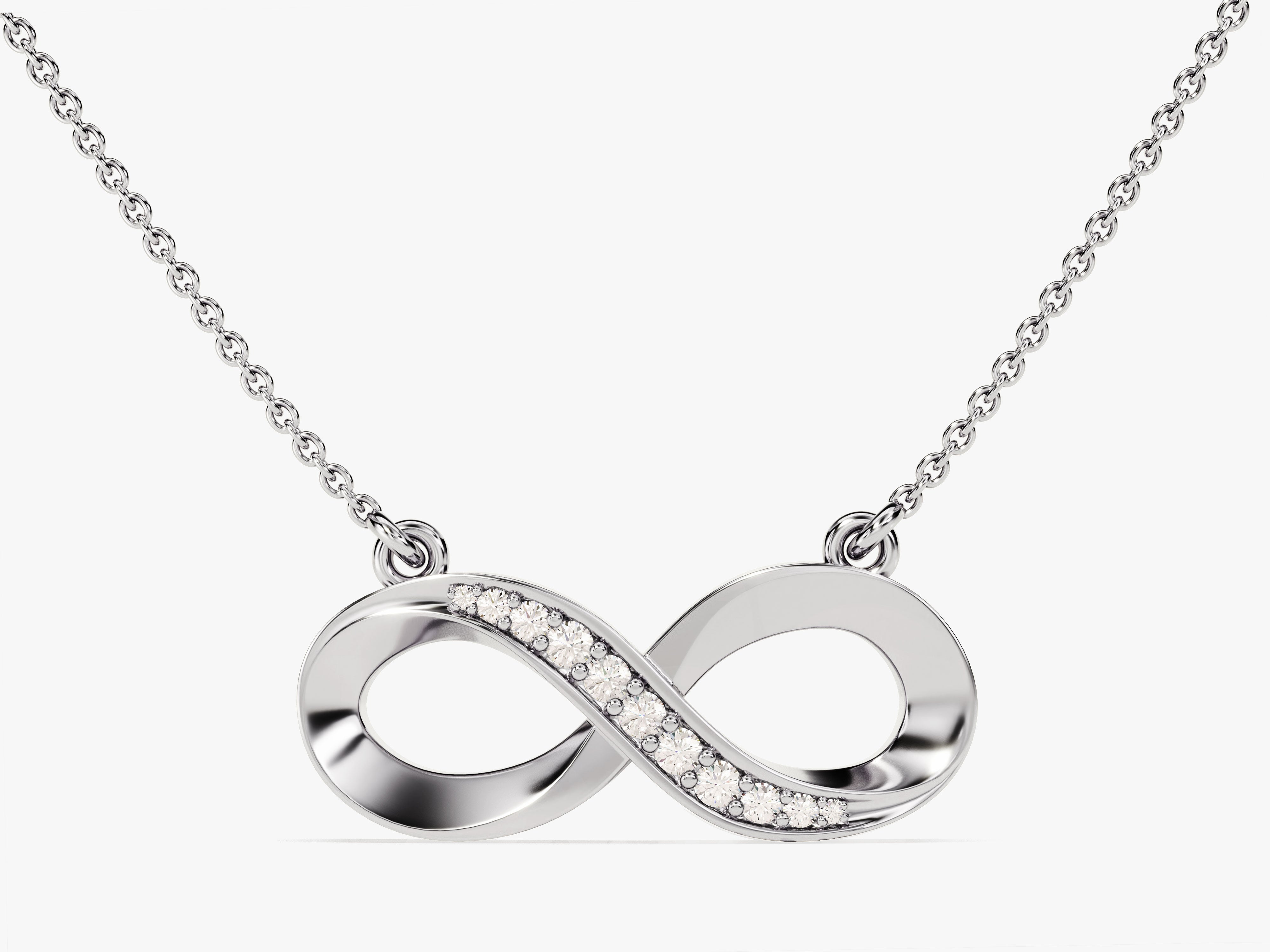 Diamond infinity necklace jewelry for women
