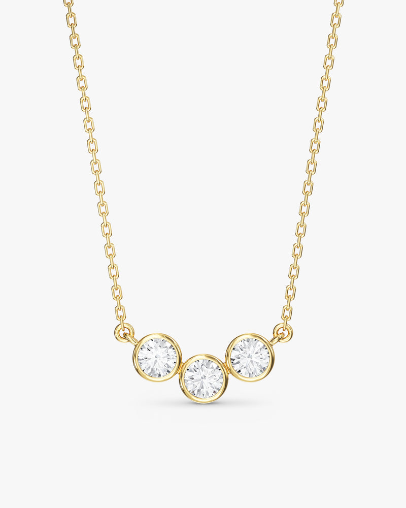 Trio-Bezel Set Necklace (0.75 CT)