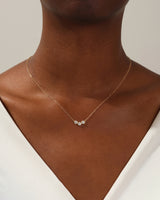 Trio-Bezel Set Necklace (0.75 CT)