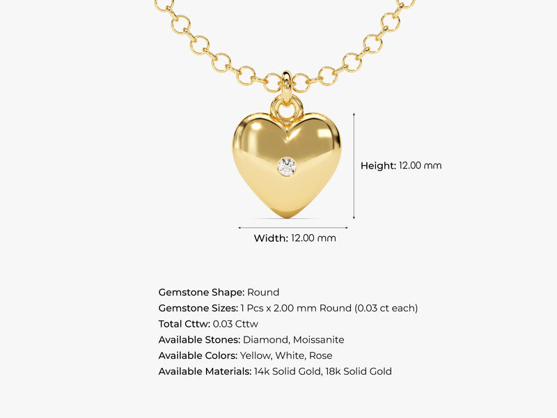 Heart Charm Necklace with