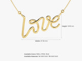 Love Necklace in 14k Solid Gold