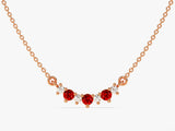 Birthstone Trio Prong Necklace