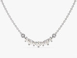 Diamond Birthstone Trio Prong Necklace in 14k Solid Gold