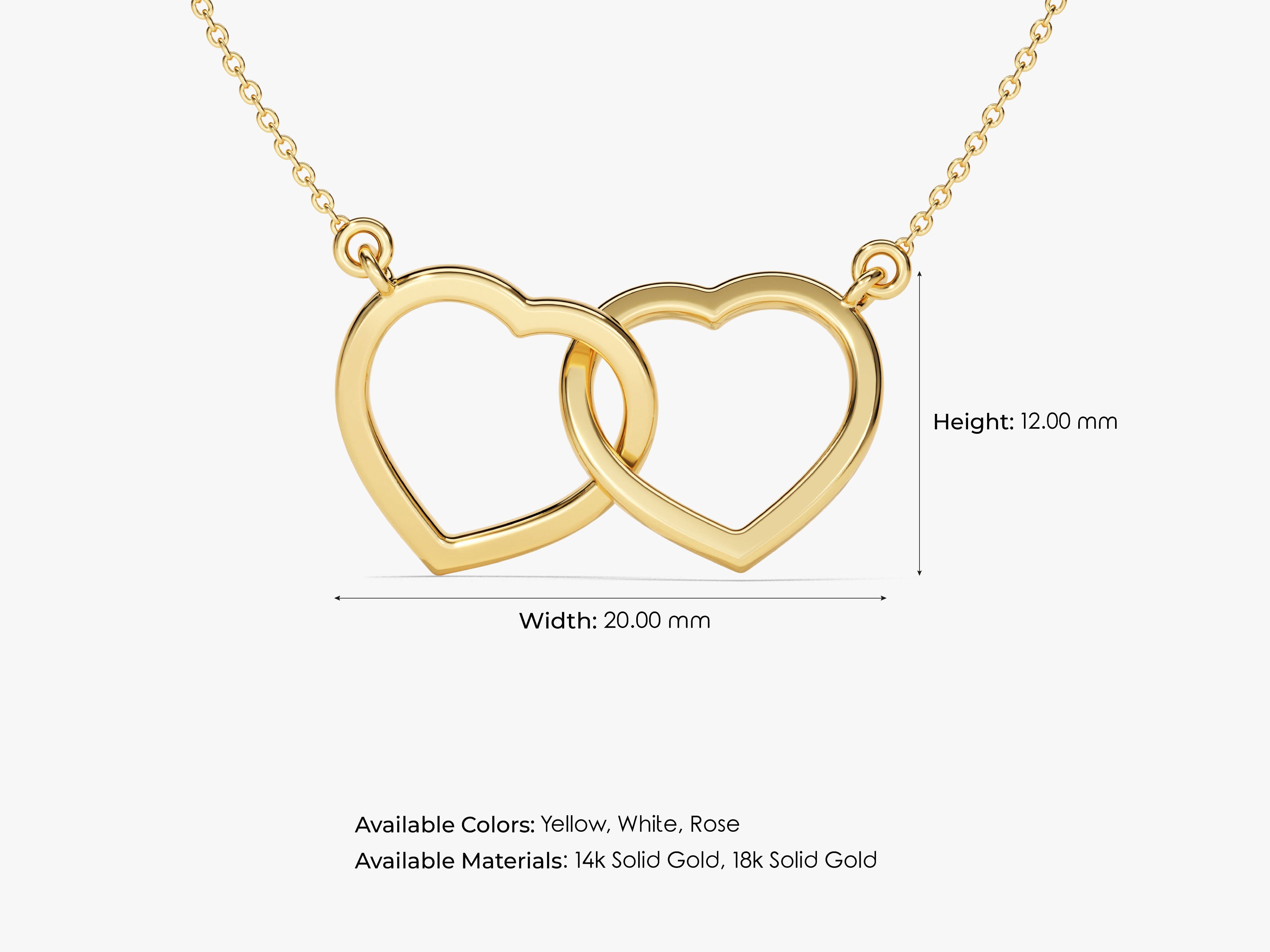 Interlocking Bold Hearts Necklace