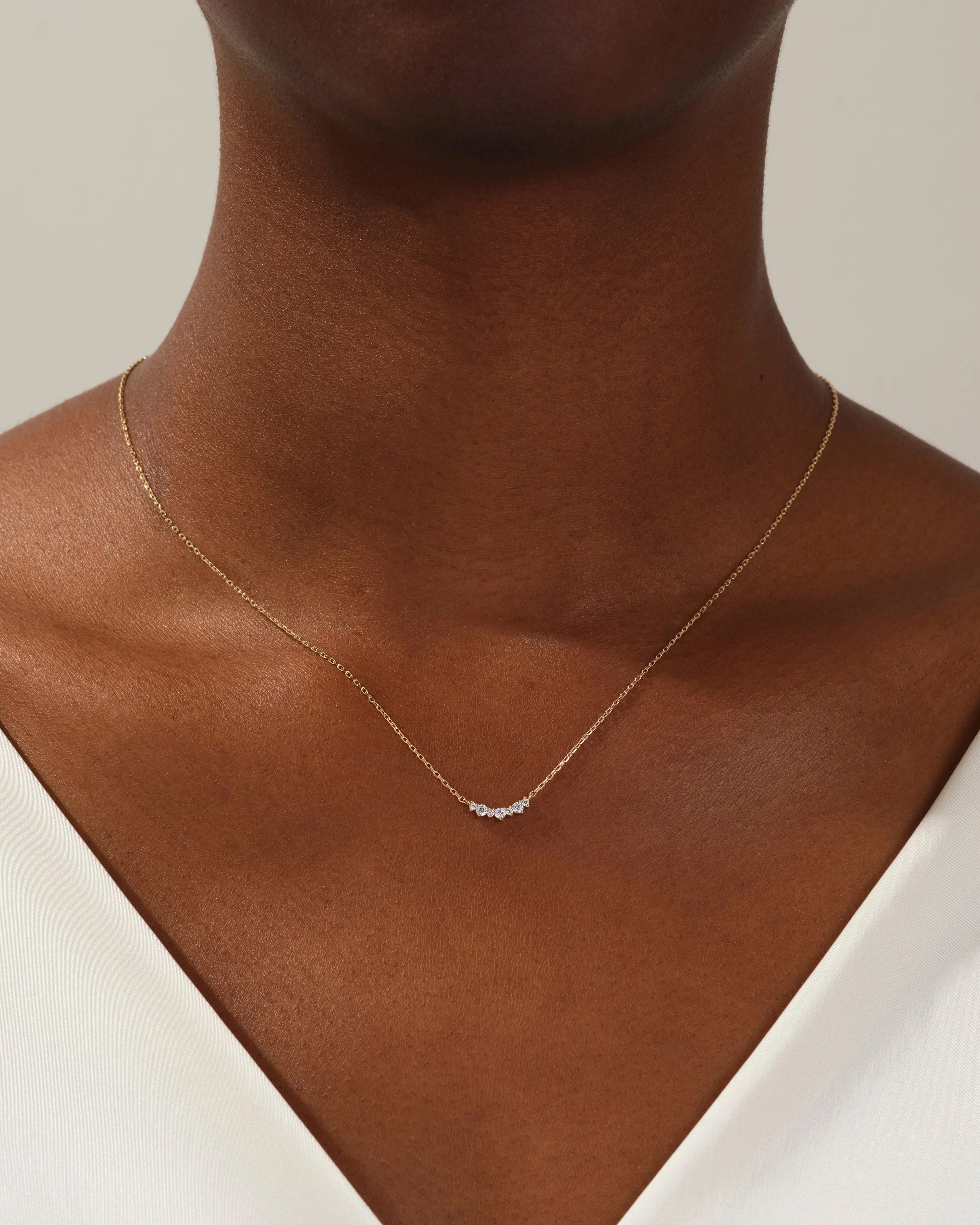 Unique Cluster Necklace (0.13 CT)