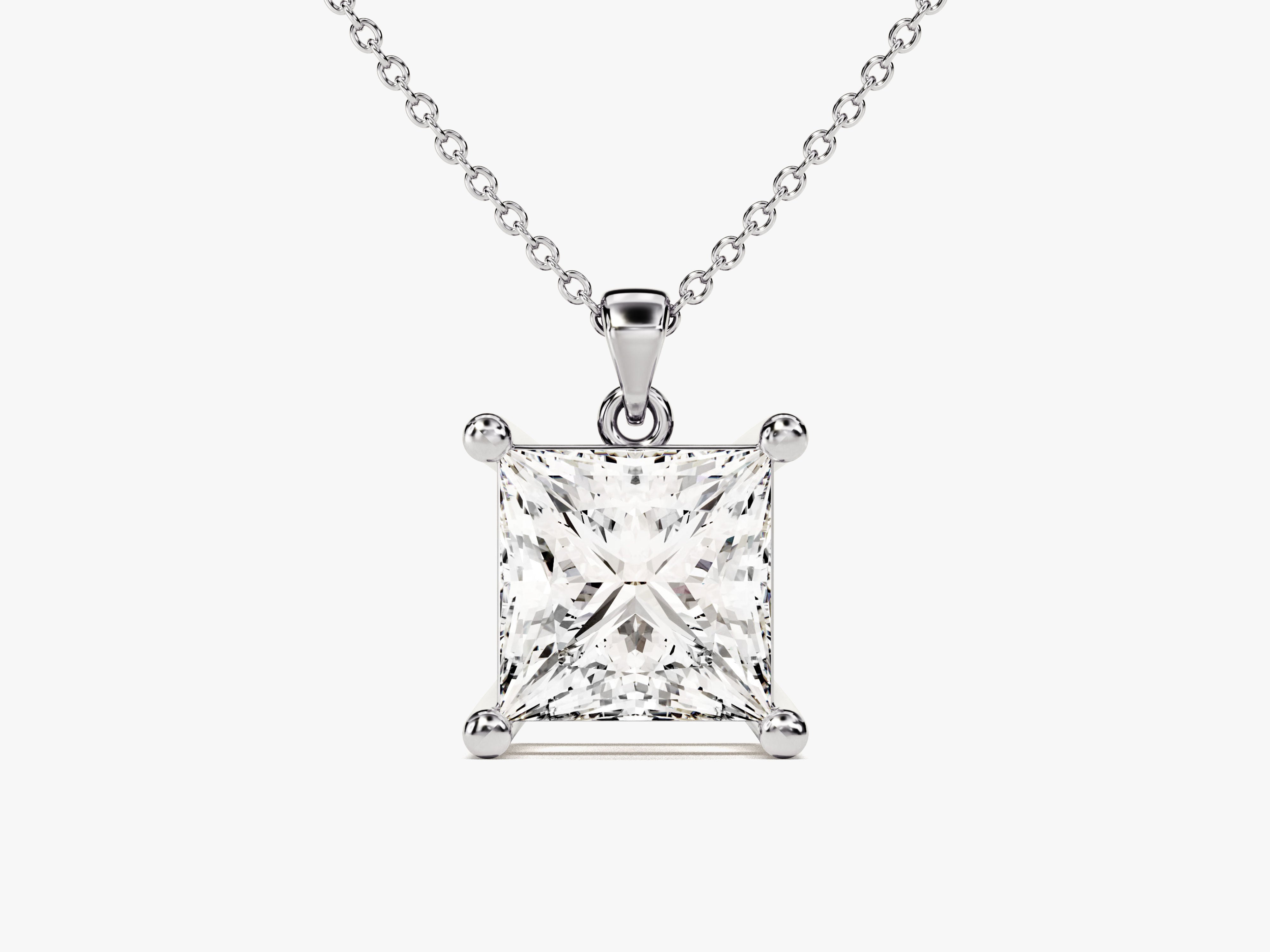 Princess cut diamond pendant necklace from jewelry firm