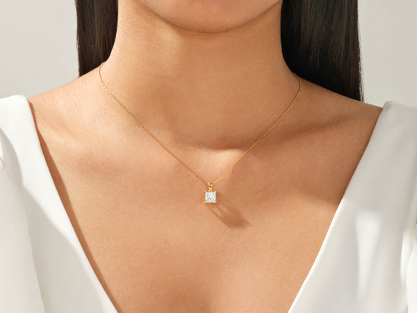 Princess Cut Solitaire Pendant (1.00 CT)