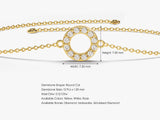 Minimalist Round Diamond Bracelet in 14k Gold