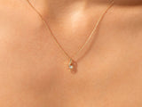 Solitaire Round Diamond Pendant Necklace
