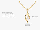Solitaire Round Pendant Necklace