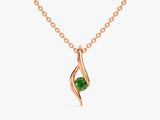 Single Stone Birthstone Pendant Necklace