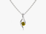 Single Stone Peridot Pendant Necklace in 14k Solid Gold