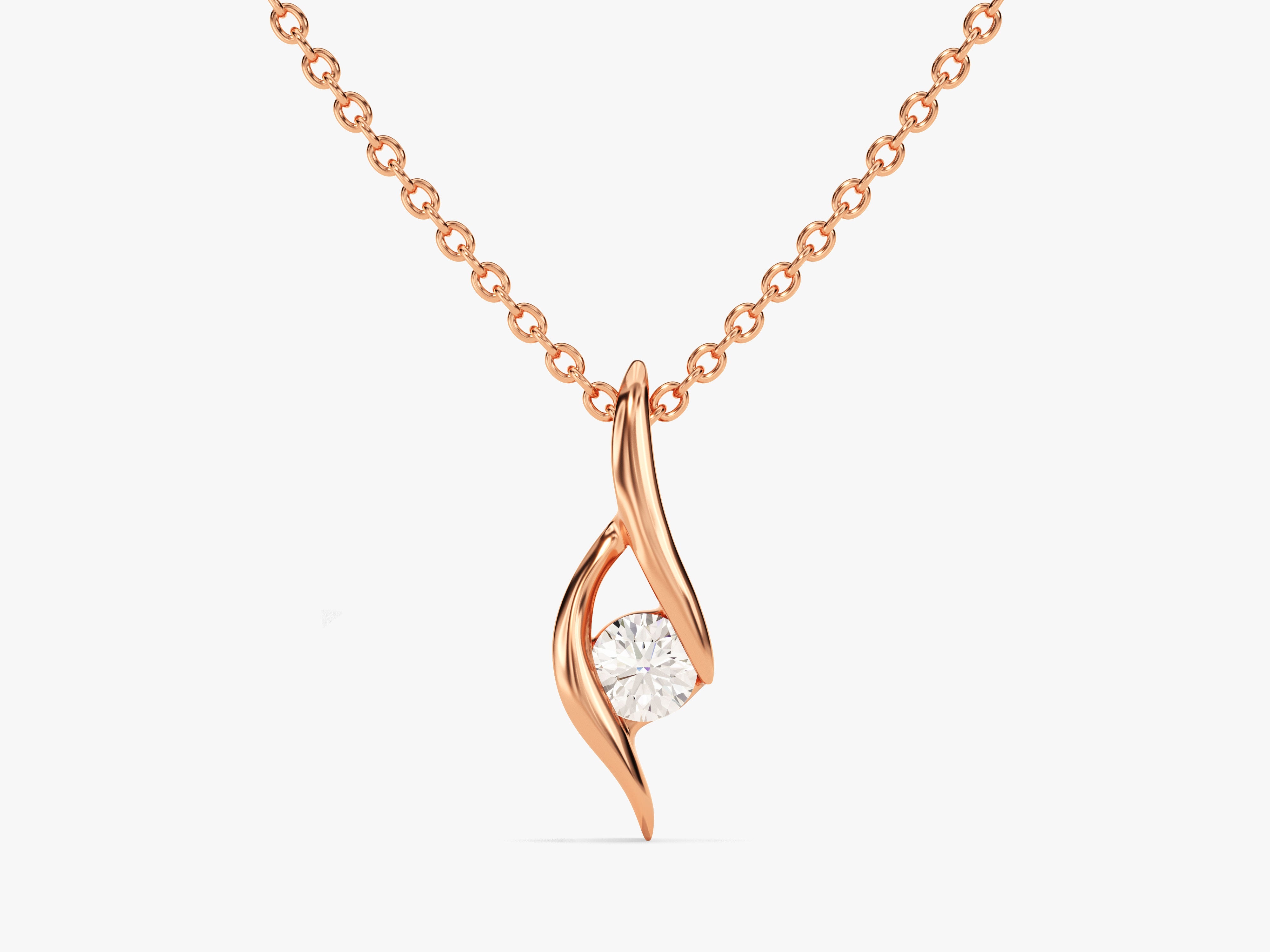 Rose gold diamond pendant necklace for jewelry lovers