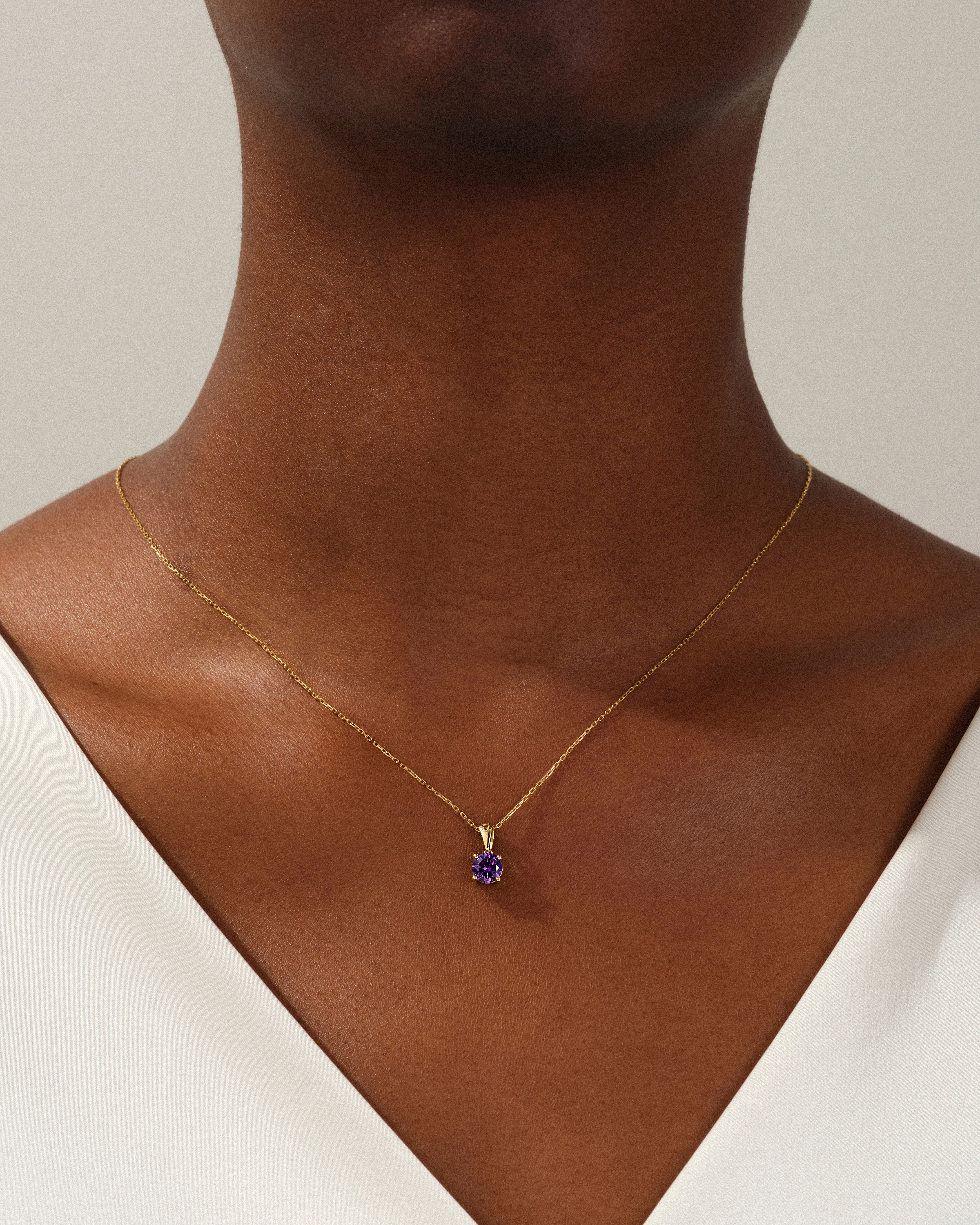 Solitaire Birthstone Necklace