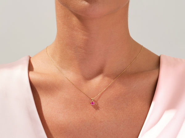 Solitaire Birthstone Necklace