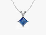 Double Bail Birthstone Solitaire Pendant Necklace