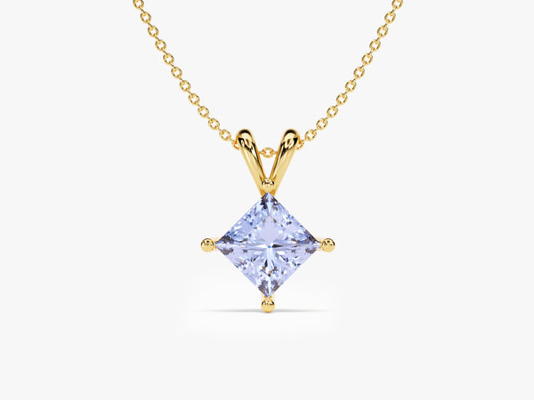 Double Bail Birthstone Solitaire Pendant Necklace