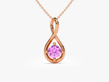 Infinity Solitaire Birthstone Necklace