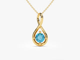 Infinity Solitaire Birthstone Necklace