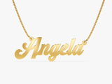 14k Solid Gold Bold Name Necklace