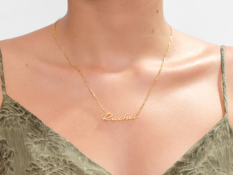 signature paperclip necklace model