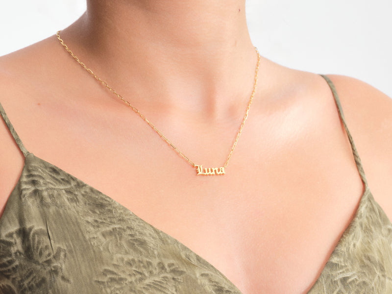 vintage paperclip necklace model