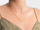 script paperclip necklace model