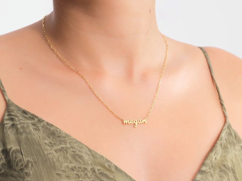 script paperclip necklace model