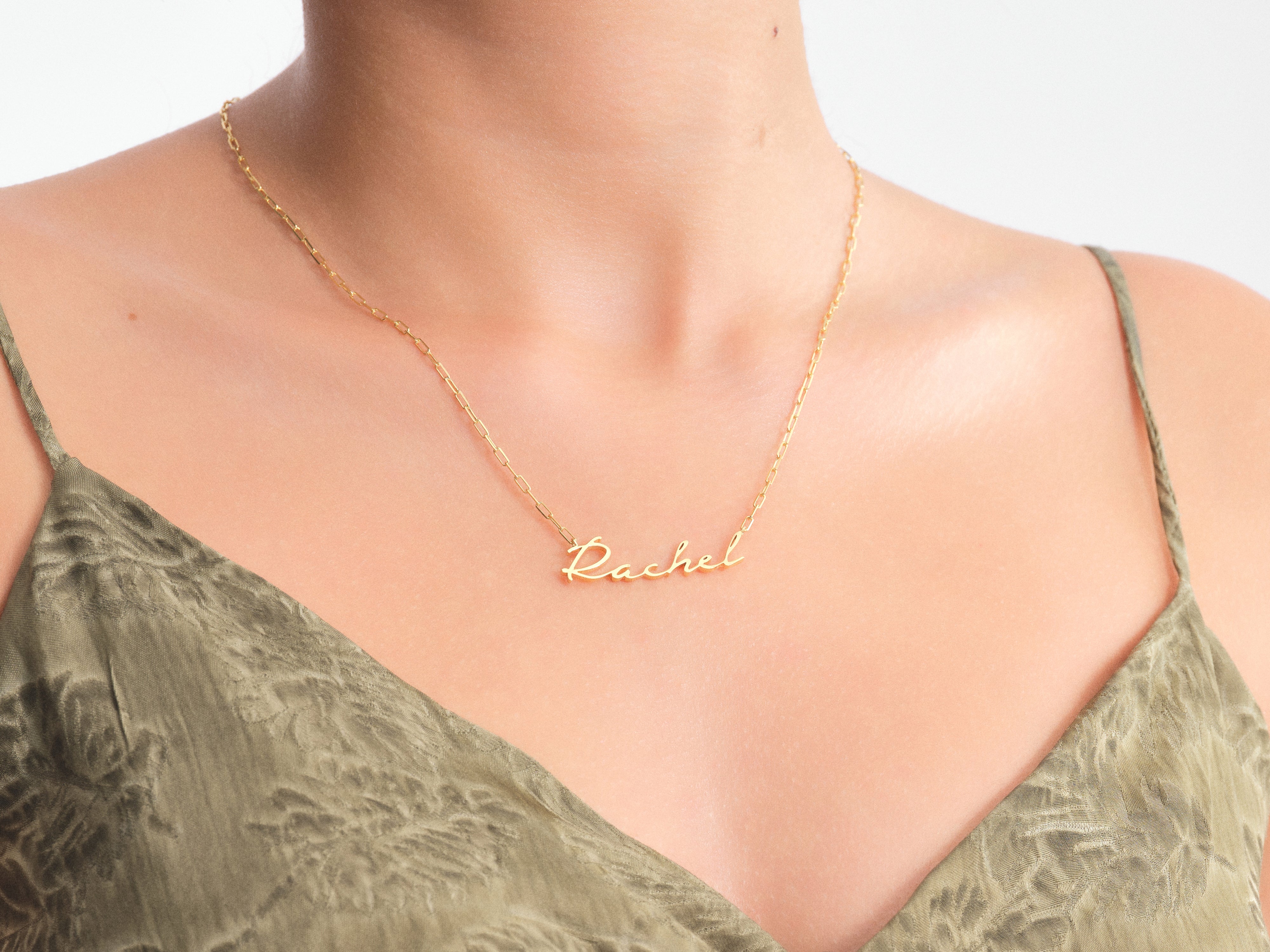 signature paperclip necklace model